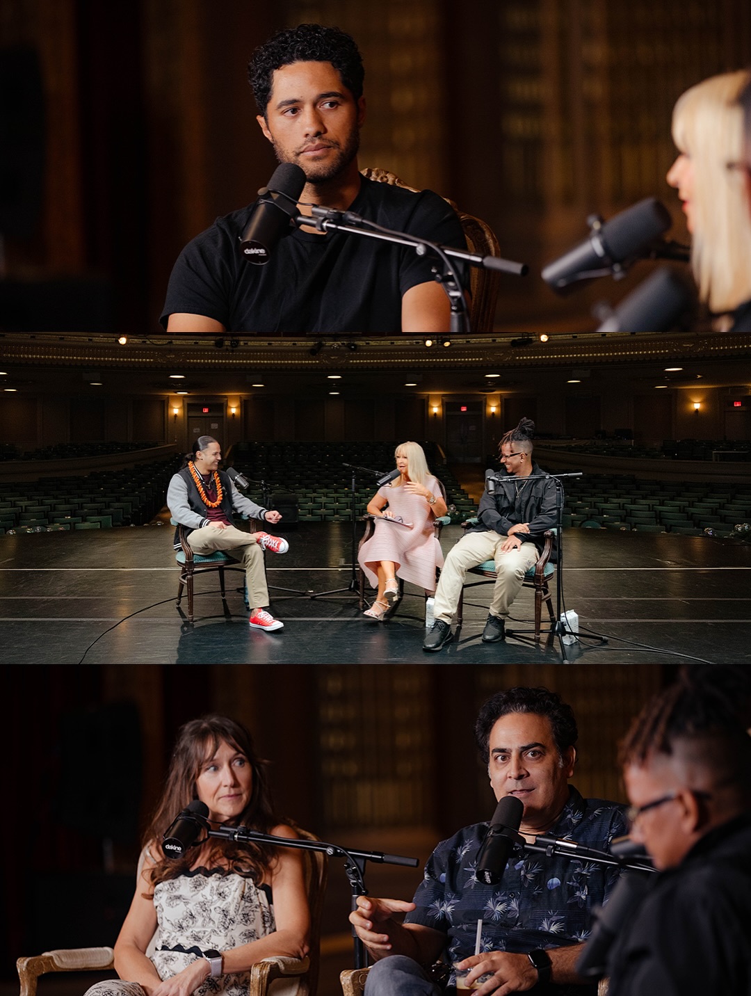 Live panel recording on stage